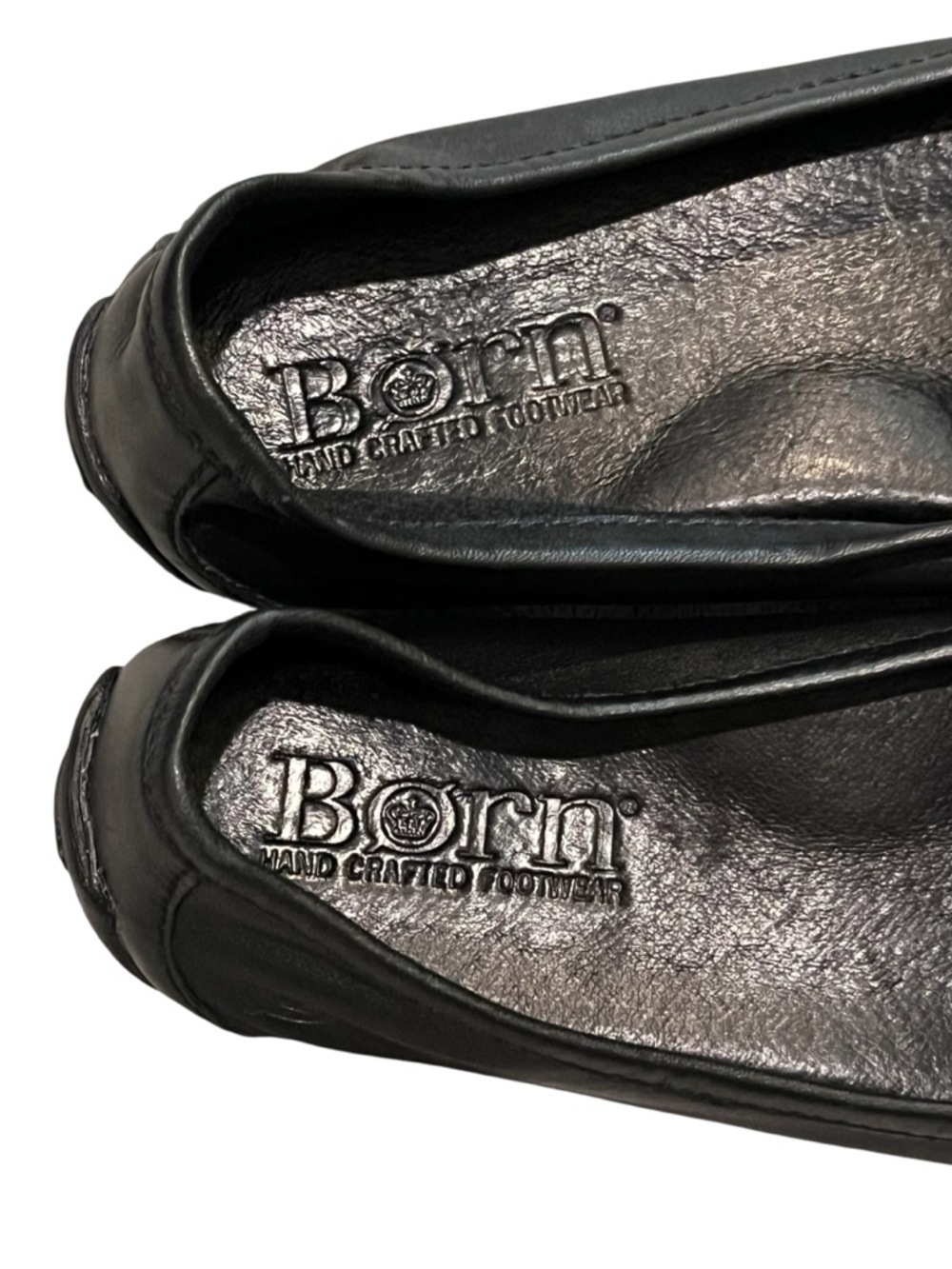 Born Malena Black Leather Driving Shoes Penny Loafers — Size 7.5 - Picture 8 of 12